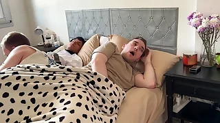Don't Explanations a Noise so your Step-Brother won't Notice&excl; - Threesome with Obese Cock Tattoed Latino Twink